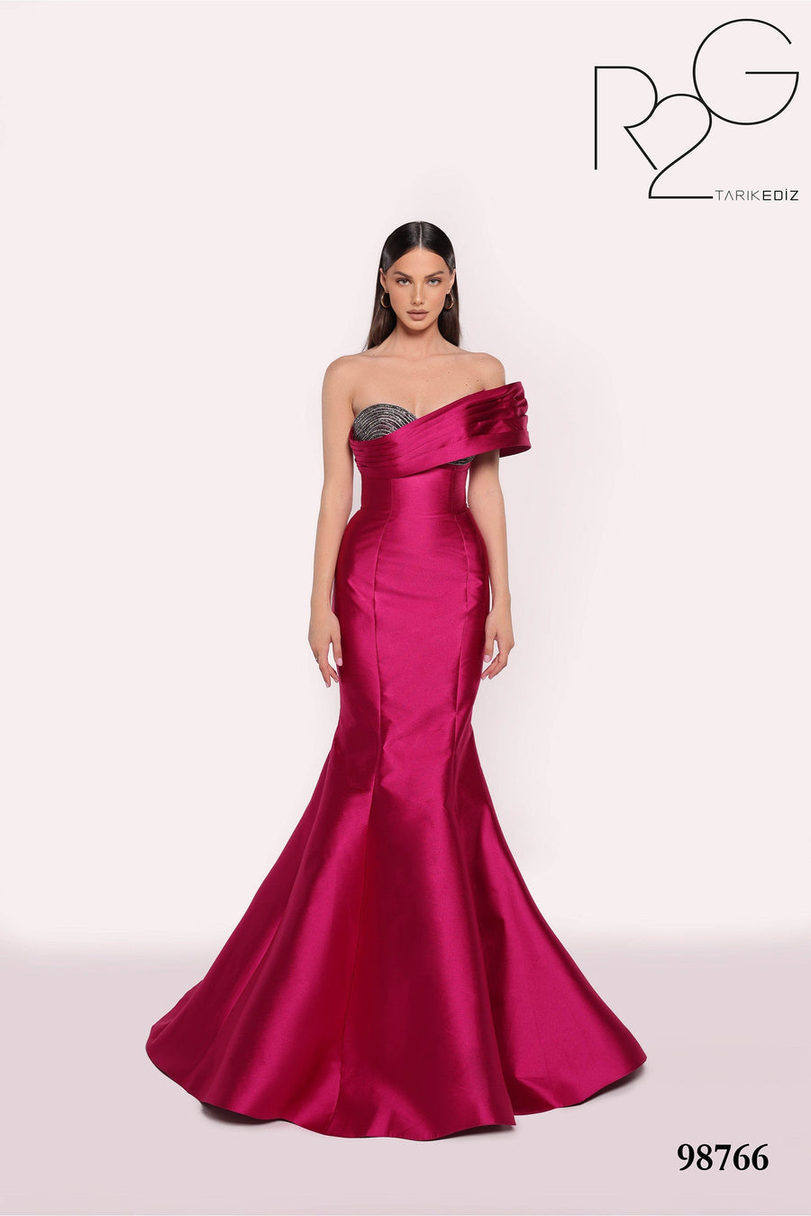 Tarik Ediz Evening Dress 0 / Sangria Tarik Ediz: 98766