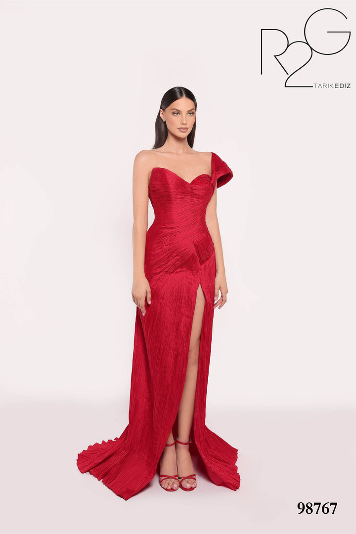 Tarik Ediz Evening Dress 0 / Red Tarik Ediz: 98767