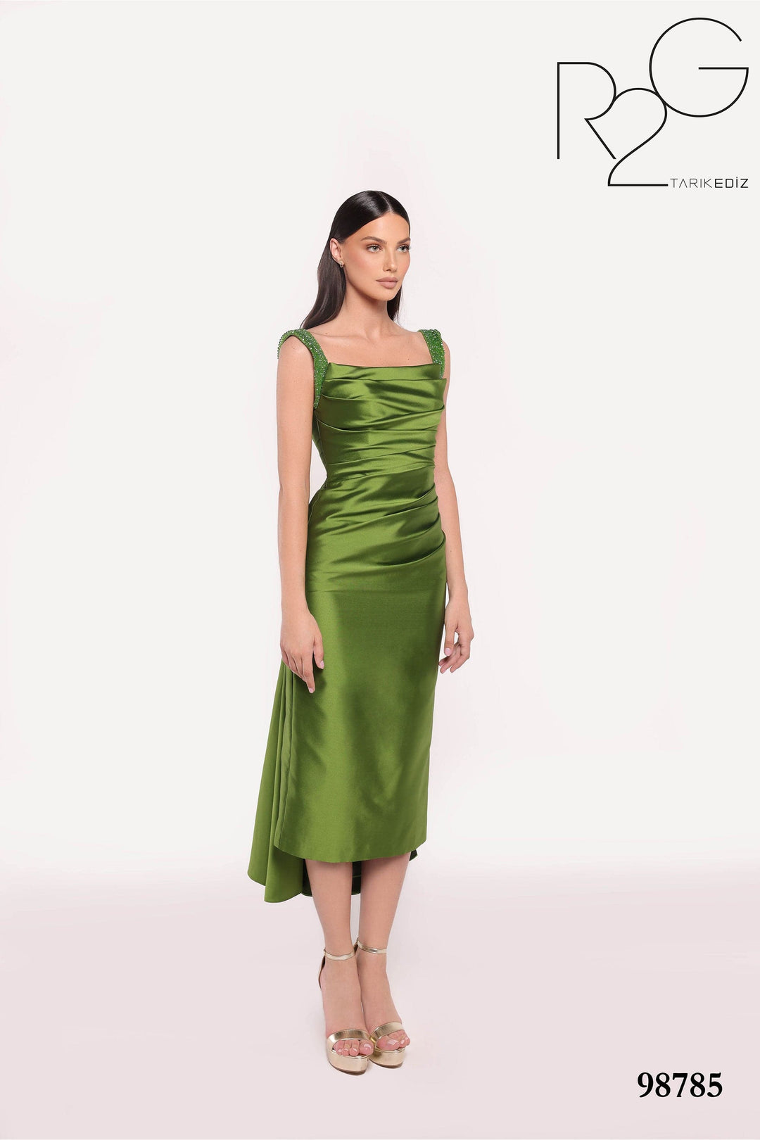 Tarik Ediz Evening Dress 0 / Forest Green Tarik Ediz: 98785