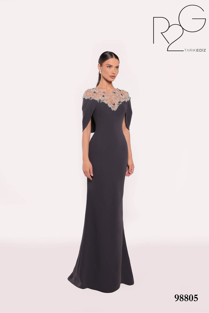 Tarik Ediz Evening Dress 0 / Anthracite Tarik Ediz: 98805