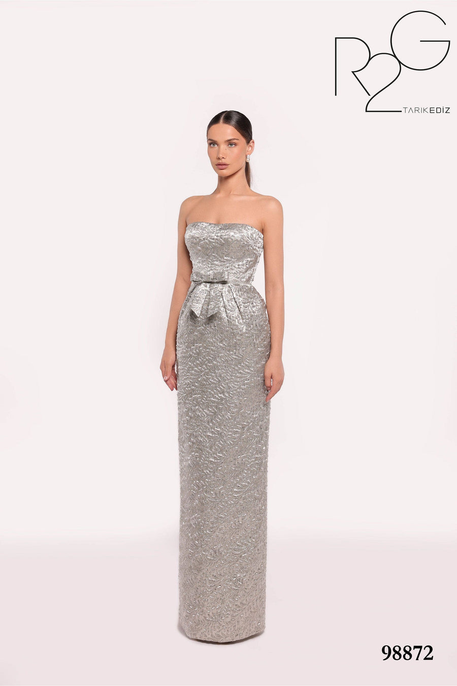 Tarik Ediz Evening Dress 0 / Silver Tarik Ediz: 98872