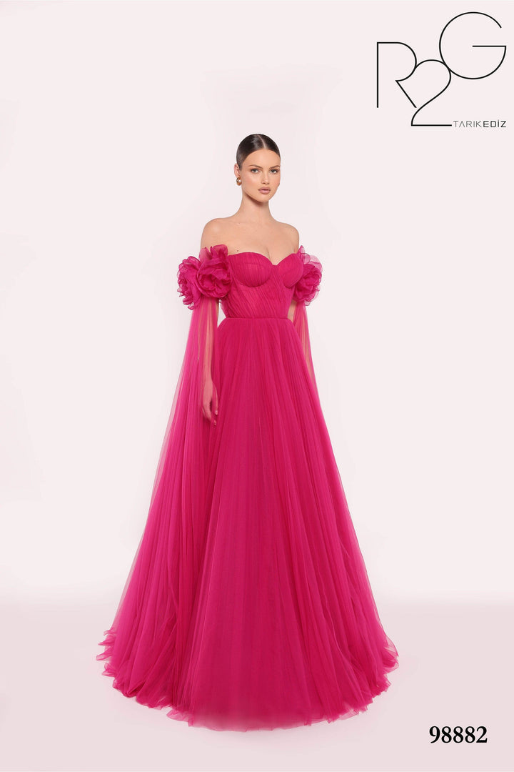 Tarik Ediz Evening Dress 0 / Fuchsia Tarik Ediz: 98882