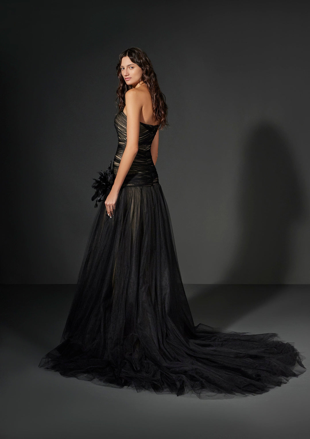 Casual Vera Wang Black Dress Nrhsinyar Strapless Satin Prom Dresses With High Slit Sleeveless Ruched A- Casual Vera Wang Black Dress Nrhsinyar Strapless Satin Prom Dresses With High Slit Sleeveless Ruched A-