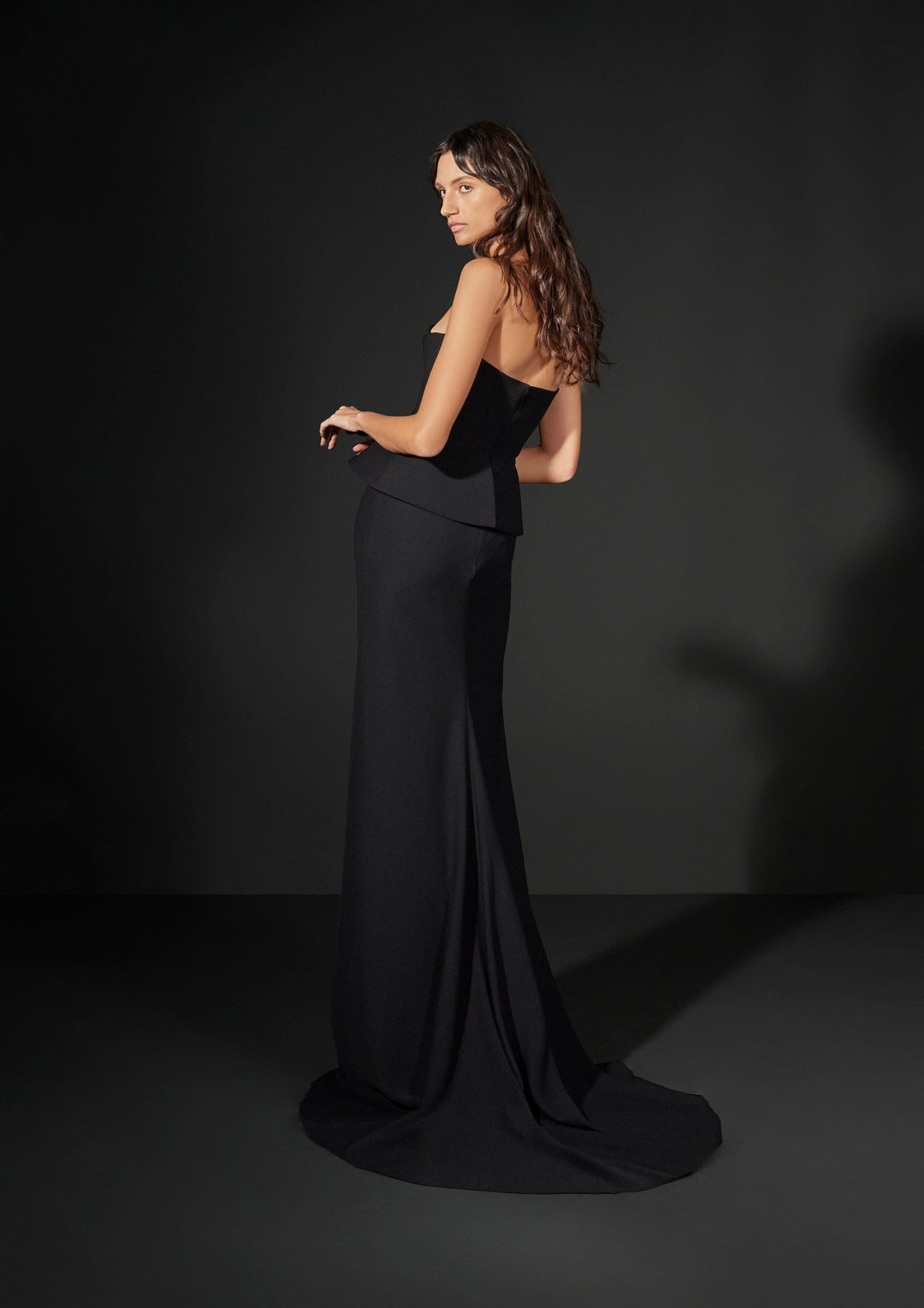 vera wang black dress Vera Wang 2023 Met Gala Black Champagne Two-Piece Dress
