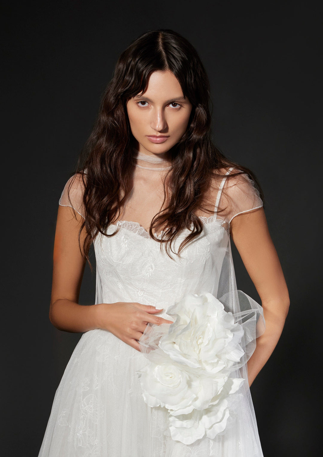 organza vera wang wedding dress White by Vera Wang Ruffled Organza Gown