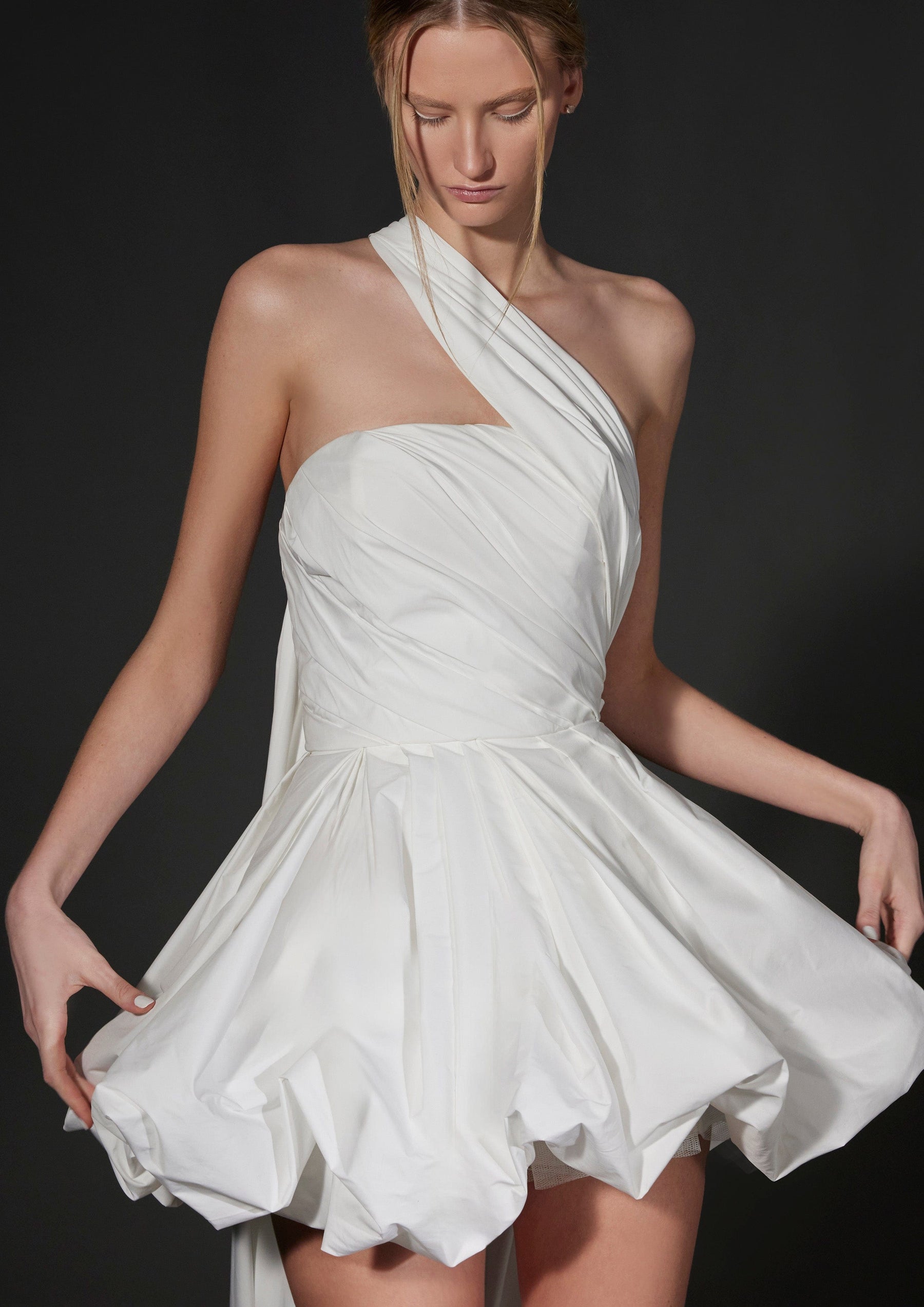 one shoulder vera wang wedding dress White by Vera Wang One Shoulder Wedding Dress