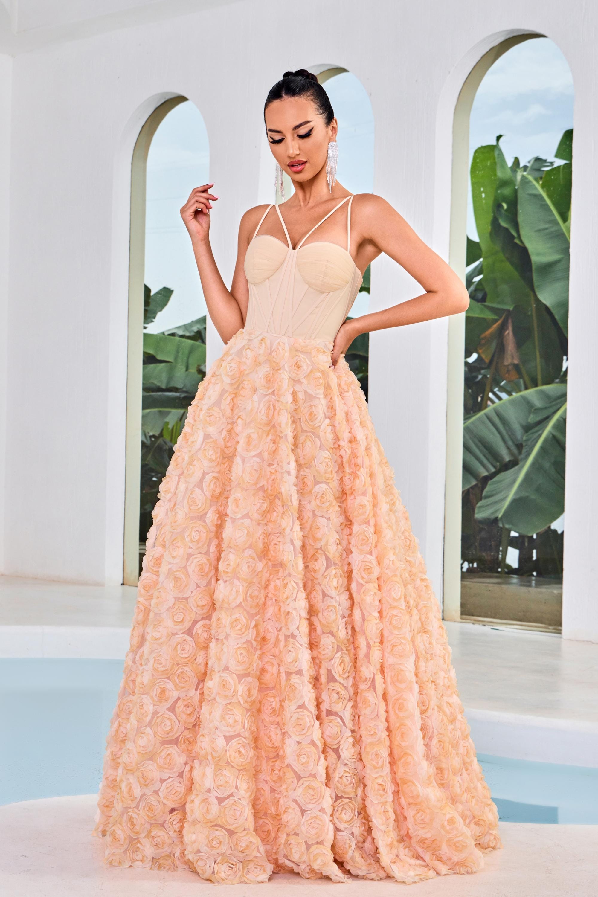 【2/15限定価格】GATHER FRILL TULLE DRESS Gather frill tulle dress