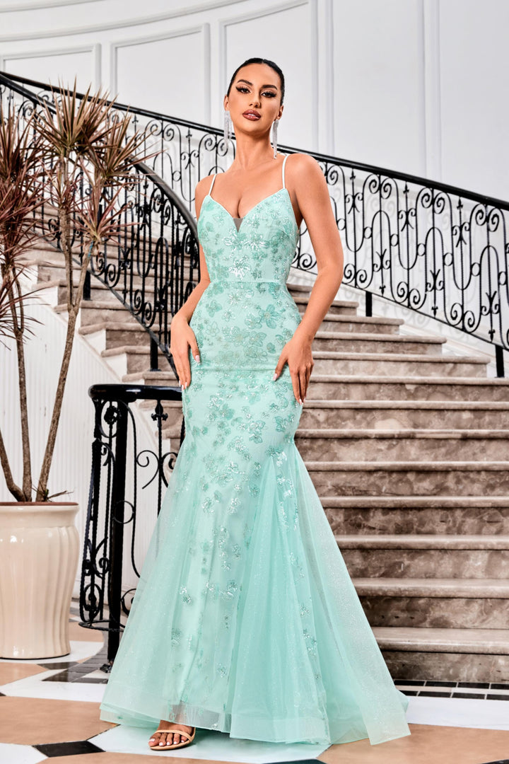 Jadore Evening Dress 4 / Mint Jadore: J24031