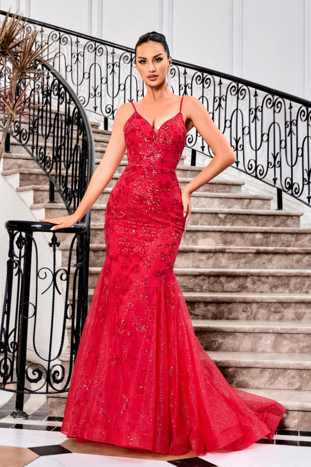 Jadore Evening Dress 4 / Red Jadore: J24031