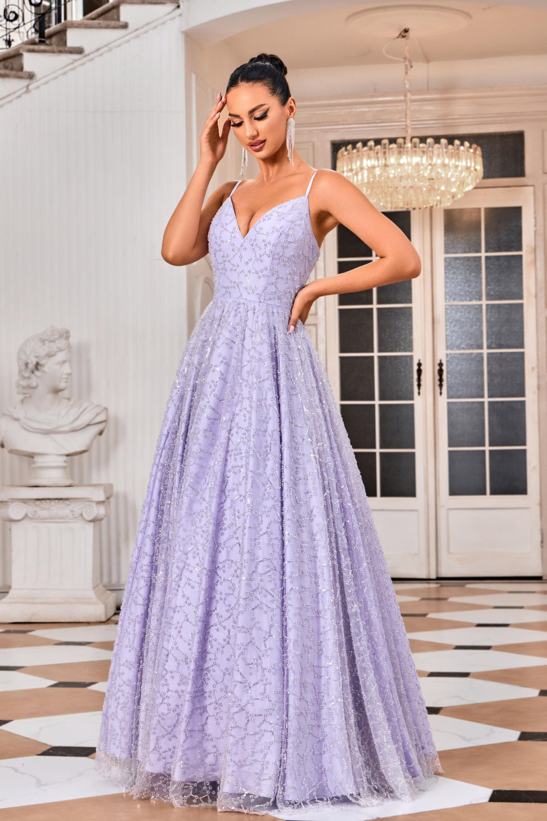 Jadore Evening Dress 4 / Lavander Jadore: J24032