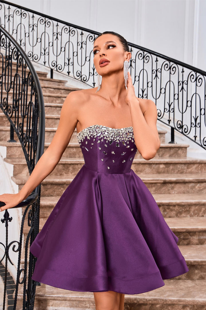 Jadore Evening Dress 4 / Purple Jadore: J24076