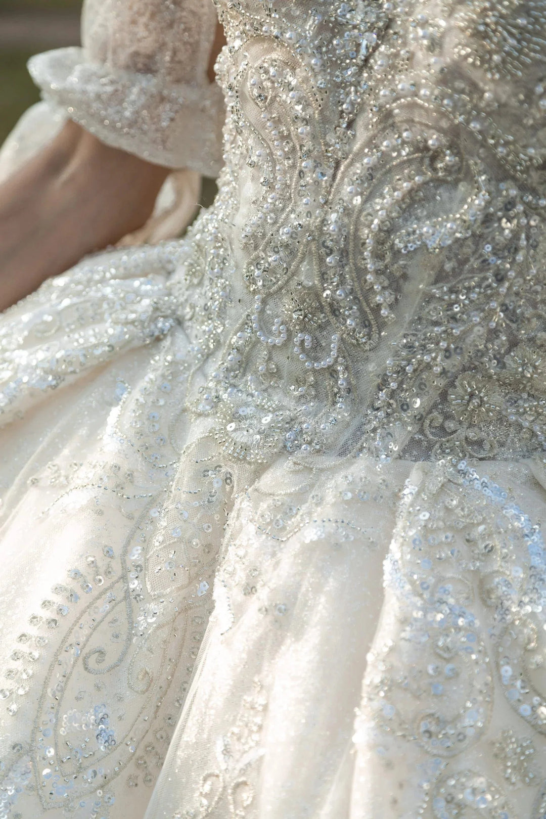 Floor touch gown with 2025 price