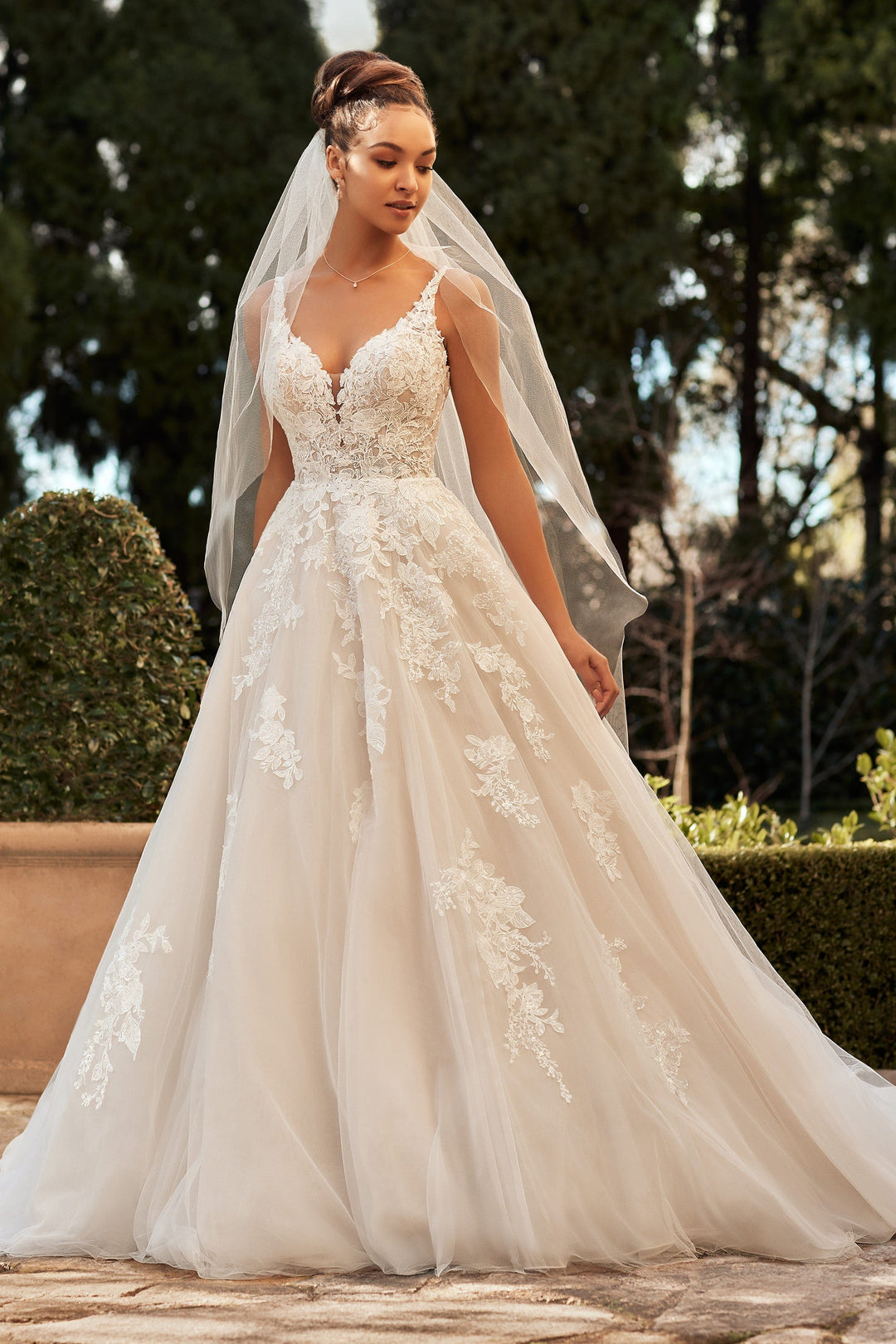 Sophia Tolli Simple Floral Wedding Dress Simple Tulle Wedding